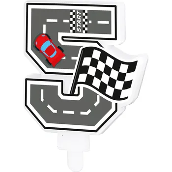 Dortová svíčka Svíčka na dort číslo 5 Race On