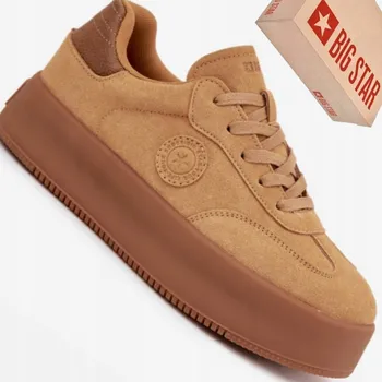 Dámské tenisky Dámské nízké tenisky na platformě Big Star SS274762 camel (velikost 39)
