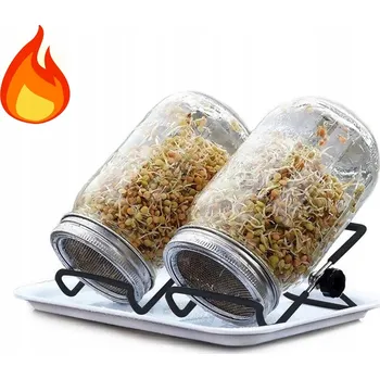 Obraz Sklenice na klíčení semen Sada s filtrační mřížkou a podstavcem