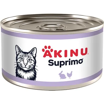 Krmivo pro kočku Akinu SUPRIMO Mleté s králičím konzerva pro kočky 200 g