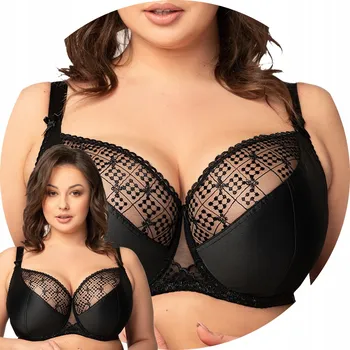 Podprsenka Nessa Ksymena N500 černá vyšívaná podprsenka s měkkými košíčky 80M SOFT