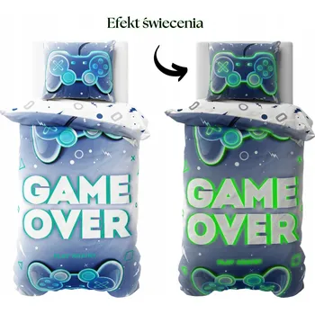 Povlečení Povlečení Game Over 140x200 Svítící – Ideální pro malé i velké hráče