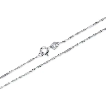 Řetízek Soliter Řetízek z bílého zlata Lambáda s destičkami 50 cm 271 115 00277 07 + 2 měsíce na vrácení zboží