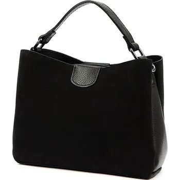 Kabelka Černá menší kožená kabelka do ruky L37110