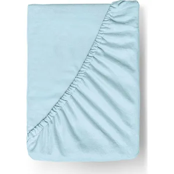 Prostěradlo Kvalitex Flanelové napínací prostěradlo světle modré 140x200cm