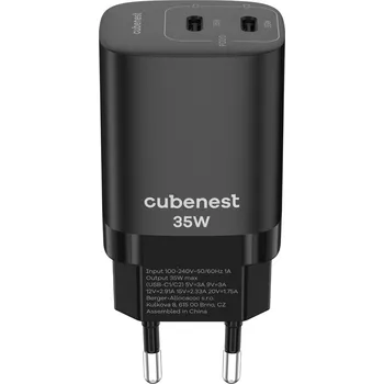 Cubenest PD GaN Adaptér 35W S2D1 černý