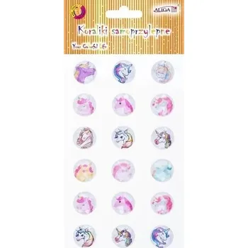 Samolepící dekorace Kamínky samolepící - krystaly na blistru JEDNOROŽCI