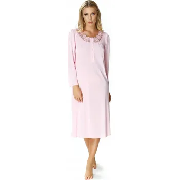 Dámské noční prádlo Noční košile MEWA lingerie , s dlouhým rukávem, pod kolena, velikost 46