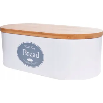 chlebník Chlebník s prkénkem Upominkarnia bílý kov