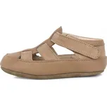 Dětské kožené barefoot papuče OBEX Noem vel 20 béžové