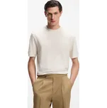 Pánské tričko BOSS Black H-Thompson 70 50554626 krémové Velikost: L