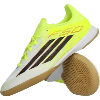Pánská obuv Pánské sálové kopačky Adidas F50 League IN bílo-žluté
