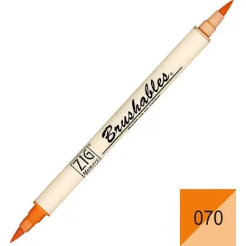 Kuretake štetcový fix oboustranný ZIG Brushables, 070 pure orange