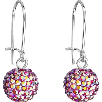 Náušnice Evolution Group s.r.o. Náušnice bižuterie s krystaly 71119.5 siam ab