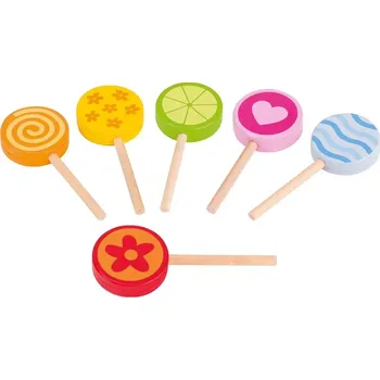 Dřevěná hračka Barevné dřevěné hračky Lizátka Goki