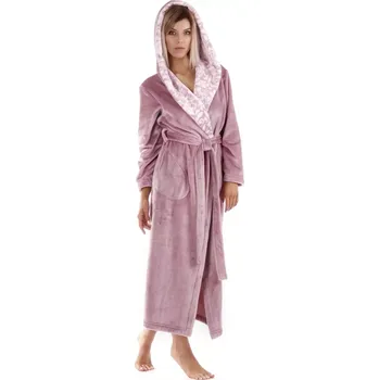 Dámský župan Dámský župan Flora s kapucí 3956 4353 mauve mist - Vestis M