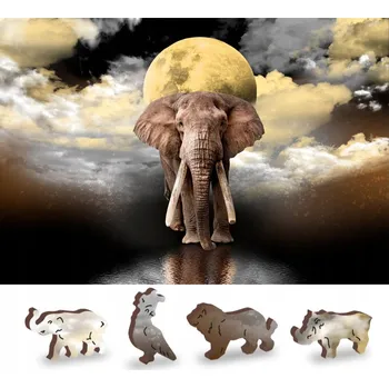 Puzzle Puzzle WoodenCity dřevěné 75 dílků pro děti ve věku 6 let +