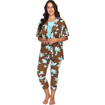 Dámský župan Dámský župan 2715 brown - TARO Hnědá 3XL