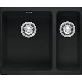 Granitový dřez Franke KBG 160 Excentr Táhlo Černý