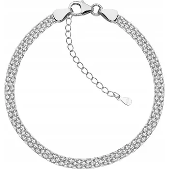 Náramek STŘÍBRNÝ DÁMSKÝ NÁRAMEK BISMARK OCEL CHIRURGICKÁ 316L 17 CM