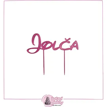 Party dekorace Plastový zápich se jménem – PÍSMO č. 3 | Originál na míru - Bílá