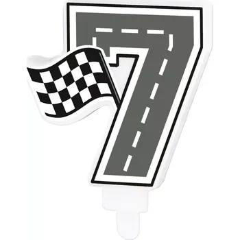 Dortová svíčka Svíčka na dort číslo 7 Race On