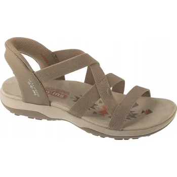 Dámské sandále Dámské sandály Skechers béžové s plochým podpatkem, velikost 37