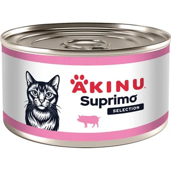 Krmivo pro kočku Akinu SUPRIMO SELECTION Vepř. kostky libové svaloviny konzerva pro kočky 200 g