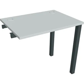 Psací stůl Stůl pracovní úzký UE 800 R řetězící rovné - ŠEDÁ , ČERNÁ