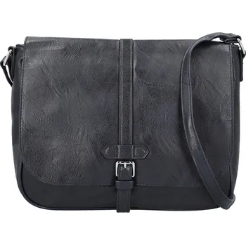 Trendy dámská koženková crossbody kabelka Relinda, tmavě modrá