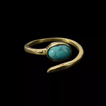 Prsten Mosazný prsten s kamínkem Calliope Tyrkenit, sittar.cz