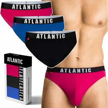 Slipy ATLANTIC 3MP-094 pánské slipy slipy bavlněné sportovní 3-BALENÍ - M