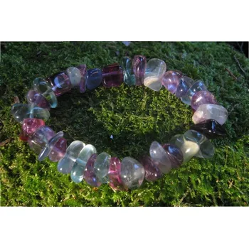 Náramek Fluorit duhový - náramek z větších valounků