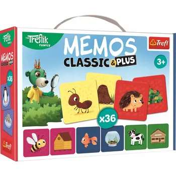 Desková hra Společenská hra MEMOS CLASSIC PLUS ZVÍŘATA A JEJICH DOMOV Trefl