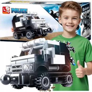 ostatní stavebnice Stavebnice Sluban Policie TANK DĚLO 6v1 52 dílů