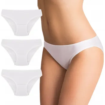 Kalhotky Vivisence 4003 Balení 3 kusů bílá bavlna Kalhotky XL KALHOTKY