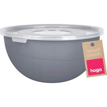 KUCHYŇSKÁ MÍSA S VÍKEM, Miska na potraviny, mrazuvzdorná, plastová, šedá, 5 l