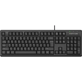 Klávesnice A4tech FK12, multimediální kancelářská klávesnice, CZ/US, USB, černá FK12-BK