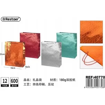 Dárková taška Rest.aer-Dárková taška s ražbou, kosočtverce 23*18*10CM