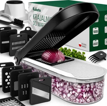 Kráječ zeleniny Multifunkční kráječ Kuketo 15v1 ruční, z plastu