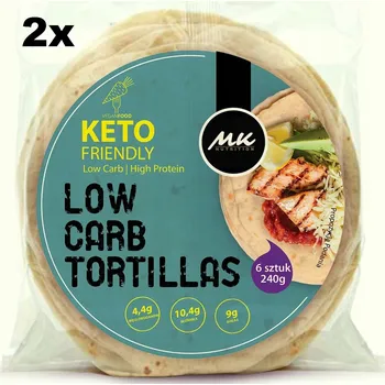 Pečivo WRAP LOW CARB KETO TORTILLA placky kebab 6 Ks. 240g 80% méně sacharidů