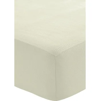 Prostěradlo Fleecové prostěradlo s gumičkou 180x200cm - smetanové