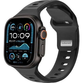 Řemínek na hodinky Cubenest Prémiový sportovní řemínek na Apple Watch černý