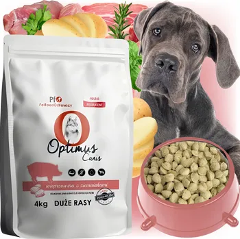 Krmivo pro psa Krmivo Optimus Canis Premium Dospělí psi velkých plemen VEPŘOVÉ BRAMBORY4 kg