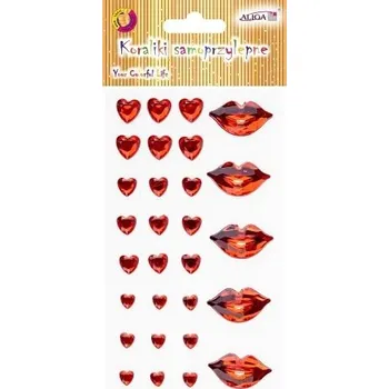 Samolepící dekorace Kamínky samolepící - krystaly na blistru LOVE