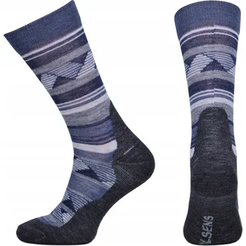Pánské ponožky Turistické Ponožky Lasting WLI z 80% merino vlny, šedé (588), velikost S (34-37)