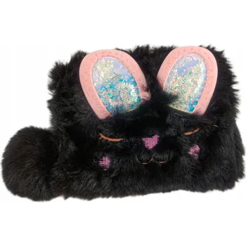 Peněženka DĚTSKÁ PENĚŽENKA CHLUPATÁ PRO DÍVKU PLYŠOVÁ MALÁ