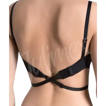 Vložka do podprsenky Dvouřadový pásek snižující zapínání podprsenky černá 2 řádky