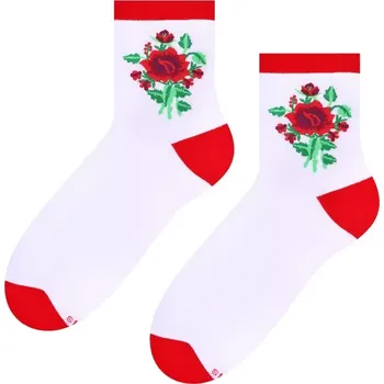 Pánské oblečení Dámské ponožky 118 bílá/růžová 35-37