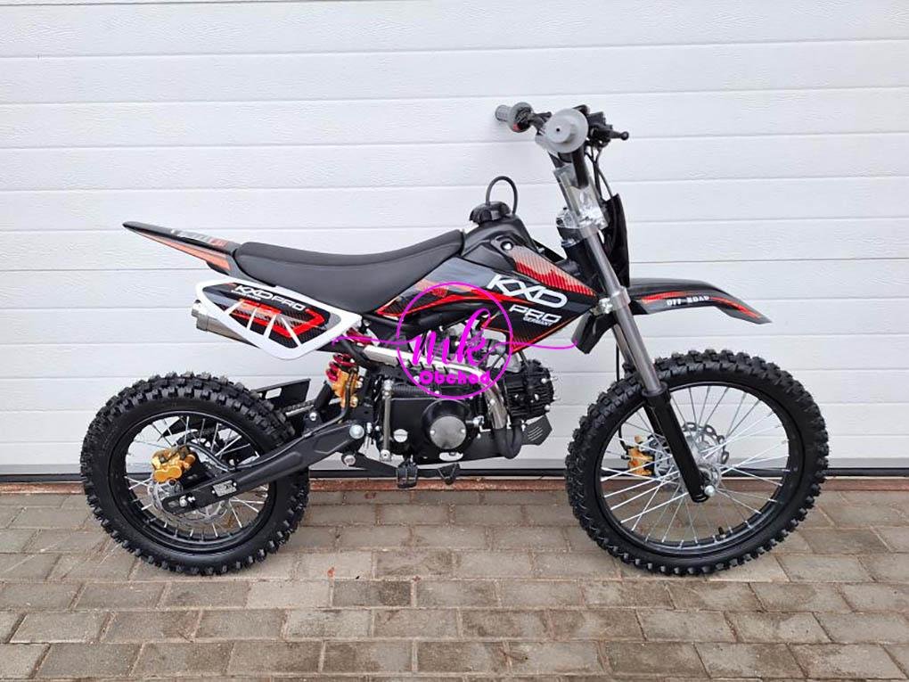 dirtbike pitbike 125ccm KXD 607 17/14 - červená